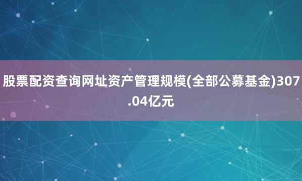 股票配资查询网址资产管理规模(全部公募基金)307.04亿元